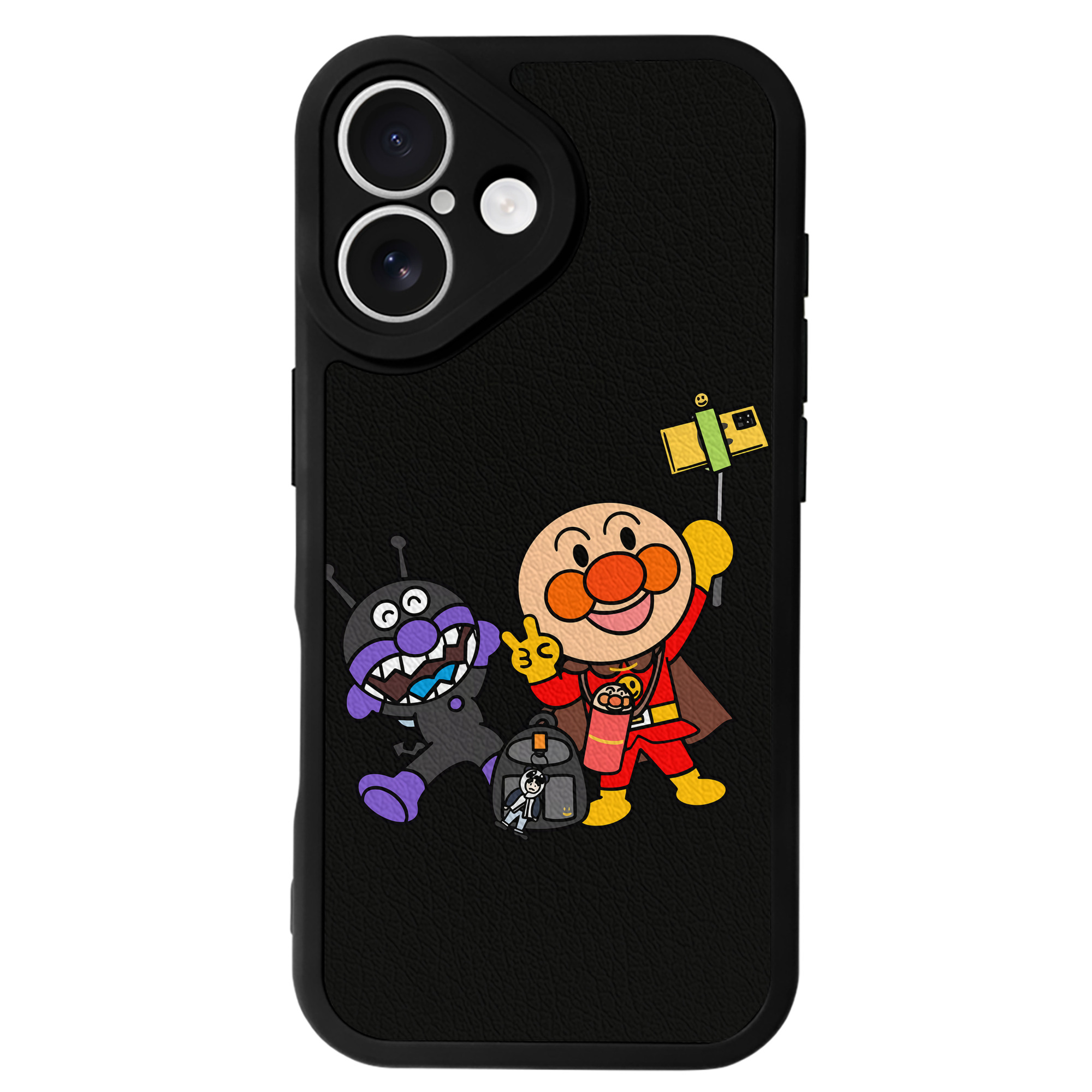 （画像用） アンパンマン Anpanman 【iPhone 16シリーズ対応】シリコンスマホケース（レザー調） 材質：シリコン
